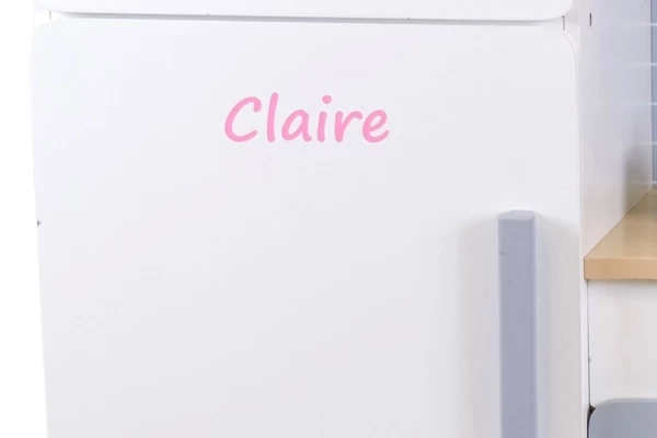 Roze naamsticker
