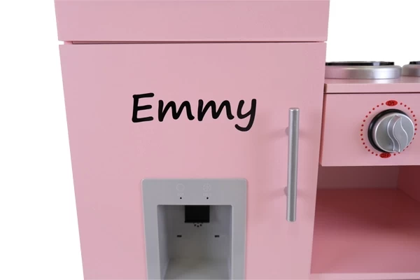 Optioneel: zwarte naamsticker