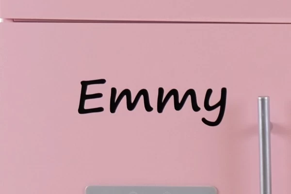 Zwarte naamsticker 