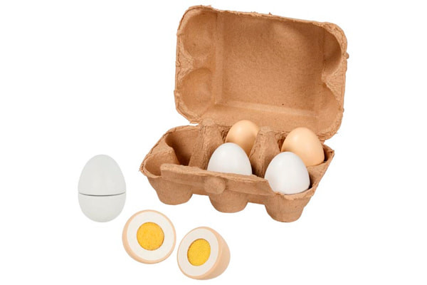 Houten eieren van Goki