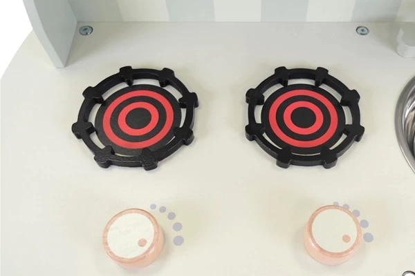 Twee kookpitten met draaibare knoppen