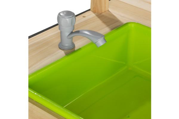 Inclusief spoelbak om uw handen te wassen tijdens het koken.