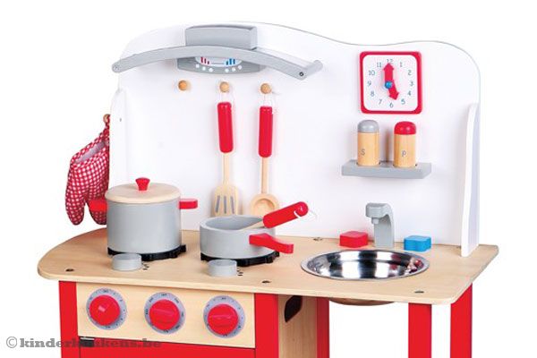 New Classic Toys Moderne Kinderkeuken met elektrische Kookplaat Wit New Classic Toys Moderne Kinderkeuken met elektrische Kookplaat Wit