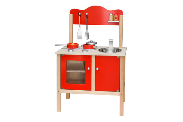 Combi keuken rood van New Classic Toys.