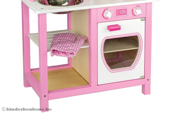 Oven met doorkijk venster en opbergruimte.