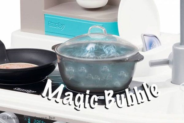 De pan heeft magische bubbels.