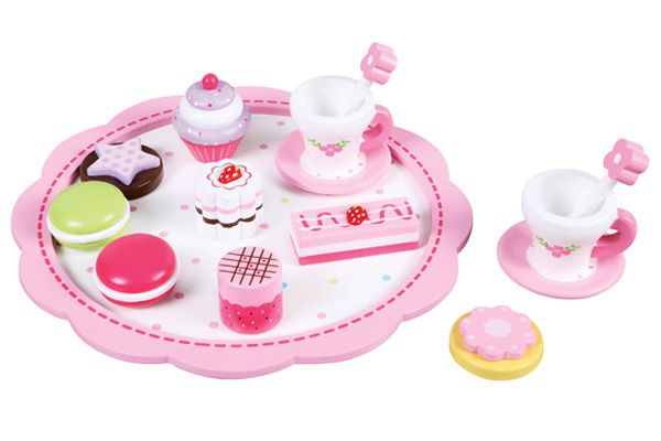 Theeset bloemen van Woodtoys.