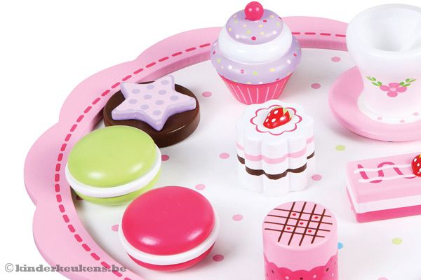 15 delige houten set.